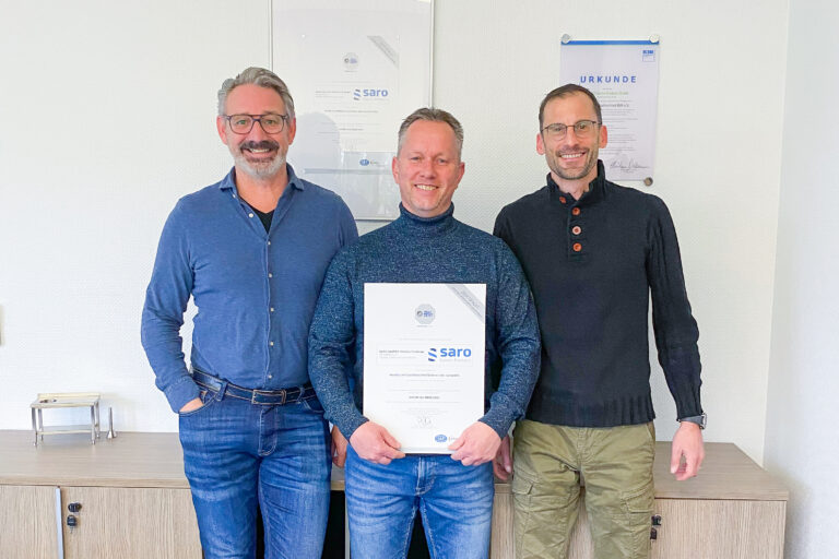 Saro werd opnieuw gecertificeerd volgens DIN EN ISO 9001