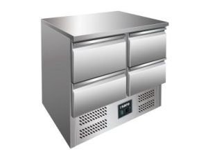 SARO Gekoelde werkbank met lades,
model VIVIA S 901 S/S TOP 4 x 1/2
