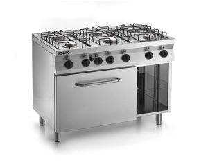 SARO Fast-Series gasfornuis met elektrische bakoven modell F7/FUG6LE