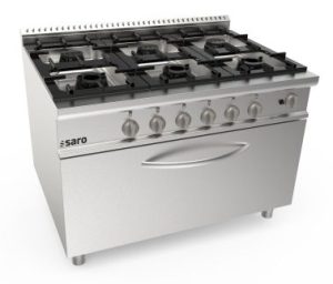 SARO Gasfornuis + gasoven 6 pits LQ -
model LQ / CUG6FM