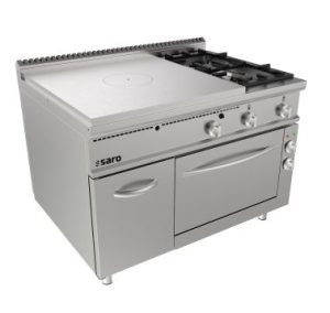 SARO Doorkookplaat fornuis elektrische oven + 2 branders + deur LQ -
model LQ / TPG6LE