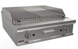 SARO Gas lavasteen grill tafelblad -
model LQ / BS2BB