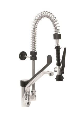 SARO Eengats Voorspoeldouche + Hendelkraan zwart
model EMMI