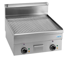 SARO Elektrische Grillplaat Geribbeld Tafelmodel 600x600
model EFT66R