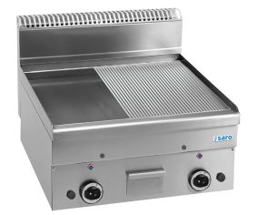 SARO Gas Grillplaat 1/2 Glad 1/2 Geribbeld 1000x600
model GFT66LR